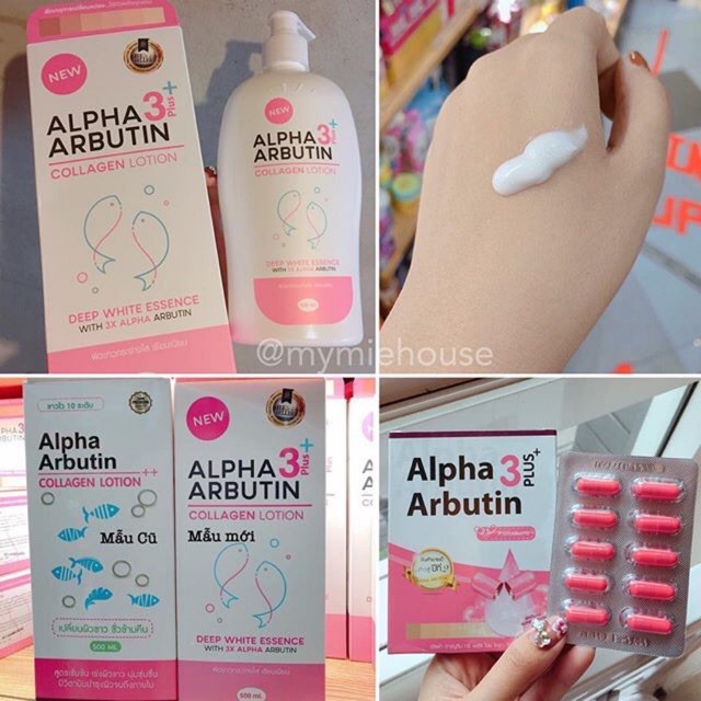 Dưỡng Trắng Alpha arbutin Lotion 3+Plus Collagen 500ml