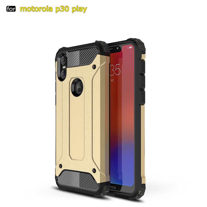 Ốp điện thoại kiểu áo giáp thời trang chống sốc cho motorola one / moto p30 play