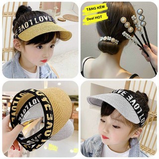 Mũ Cói Nửa Đầu Phong Cách Hàn Quốc Cho Mẹ&Bé