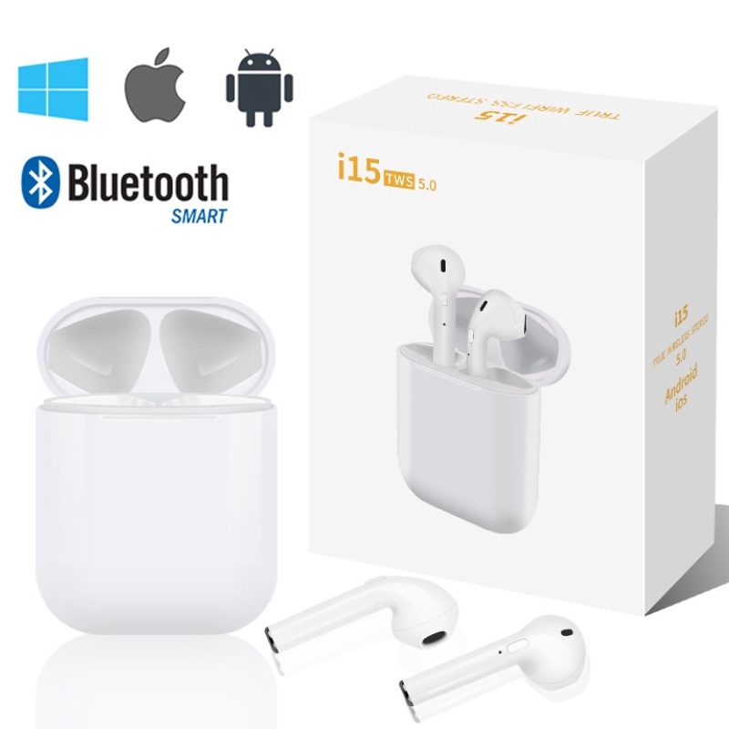 Bluetooth Wireless Headset I15 Bluetooth 5.0 Touch With Stereo Mini Headphone Pop-up Window