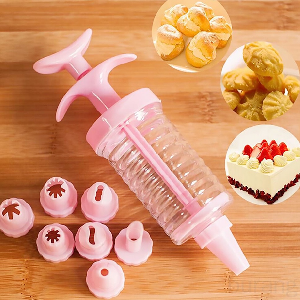 Khuôn nhấn tạo hình bánh quy kèm đầu phun dùng trang trí diy
