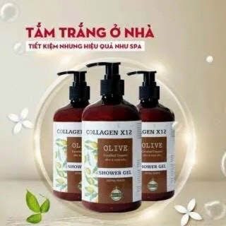 Sữa tắm kích trắng collagen x12