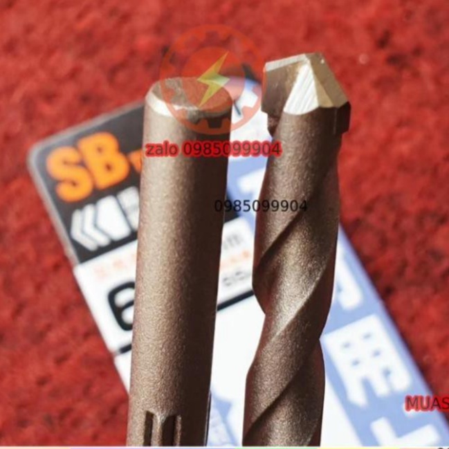 Mũi khoan khoan đá, bê tông, tường gạch Unika chân tròn mã SB chế độ máy khoan có búa đầu kẹp 3 4 5 6 7 8 mm