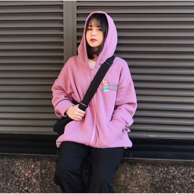 ÁO KHOÁC HOODIE NỈ NGOẠI IN LOVE FORRM RỘNG DƯỚI 70KG