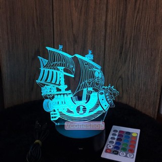 Đèn ngủ One Piece thuyền Sunny có điều khiển cảm ứng đèn quà tặng xinh xắn