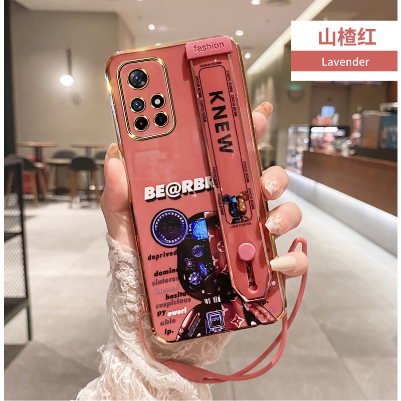 Ốp Lưng Có Dây Đeo Cổ Tay Cho Xiaomi Redmi 9 9A Note 7 8 9 10 11 Pro POCO F3