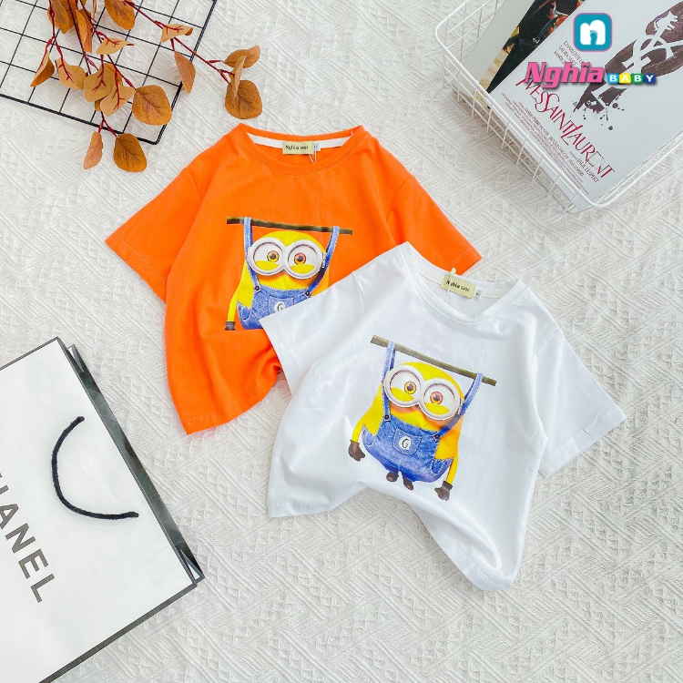 Áo thun cotton từ 8-35kg NGHĨA BABY H6 dành cho bé trai và bé gái!