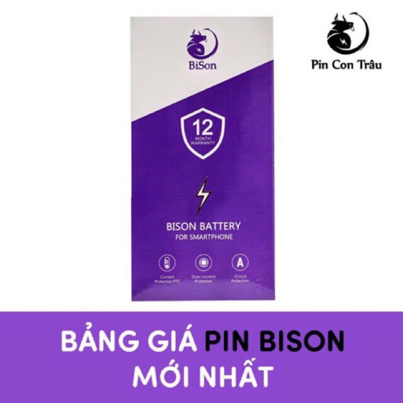 Pin Siêu Trâu ĐT táo Bison Dung Lượng Cao Cho 6/6S/6P/6sP/7/7Plus