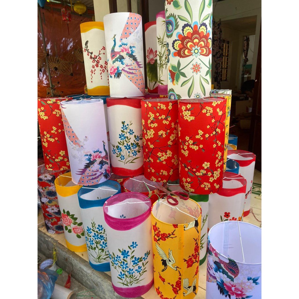 Lồng đèn ống 40cm hoa văn