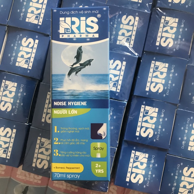 Dung dịch vệ sinh mũi cá heo iris pharma Bạc hà