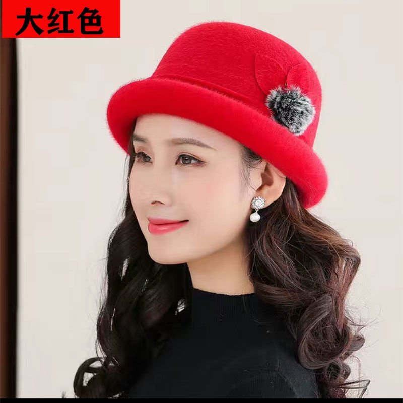 Nón Tai Bèo Phủ Lông Thỏ Màu Trơn Giữ Ấm Phong Cách Hàn Quốc Thời Trang Thu Đông Mới Cho Nữ