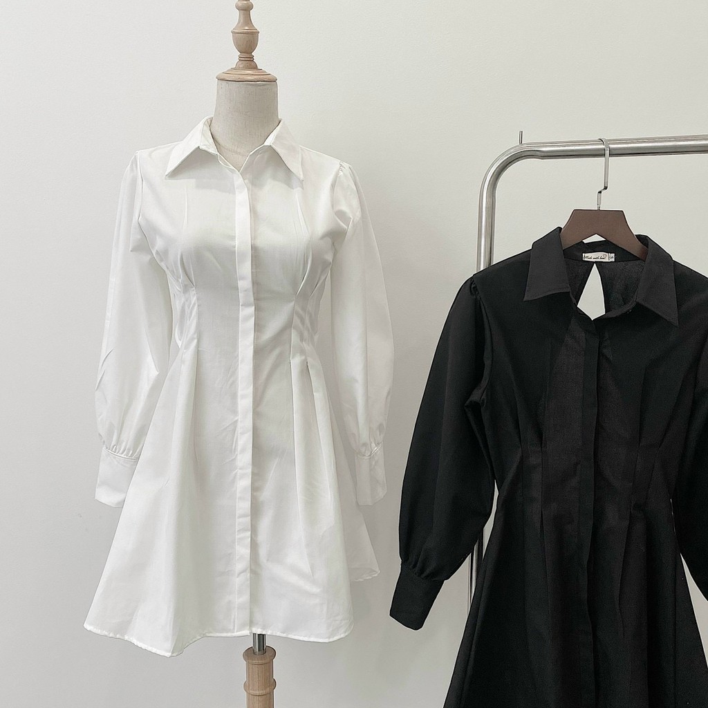 (CLIP THẬT) Đầm sơ mi hở lưng Cactus | BigBuy360 - bigbuy360.vn