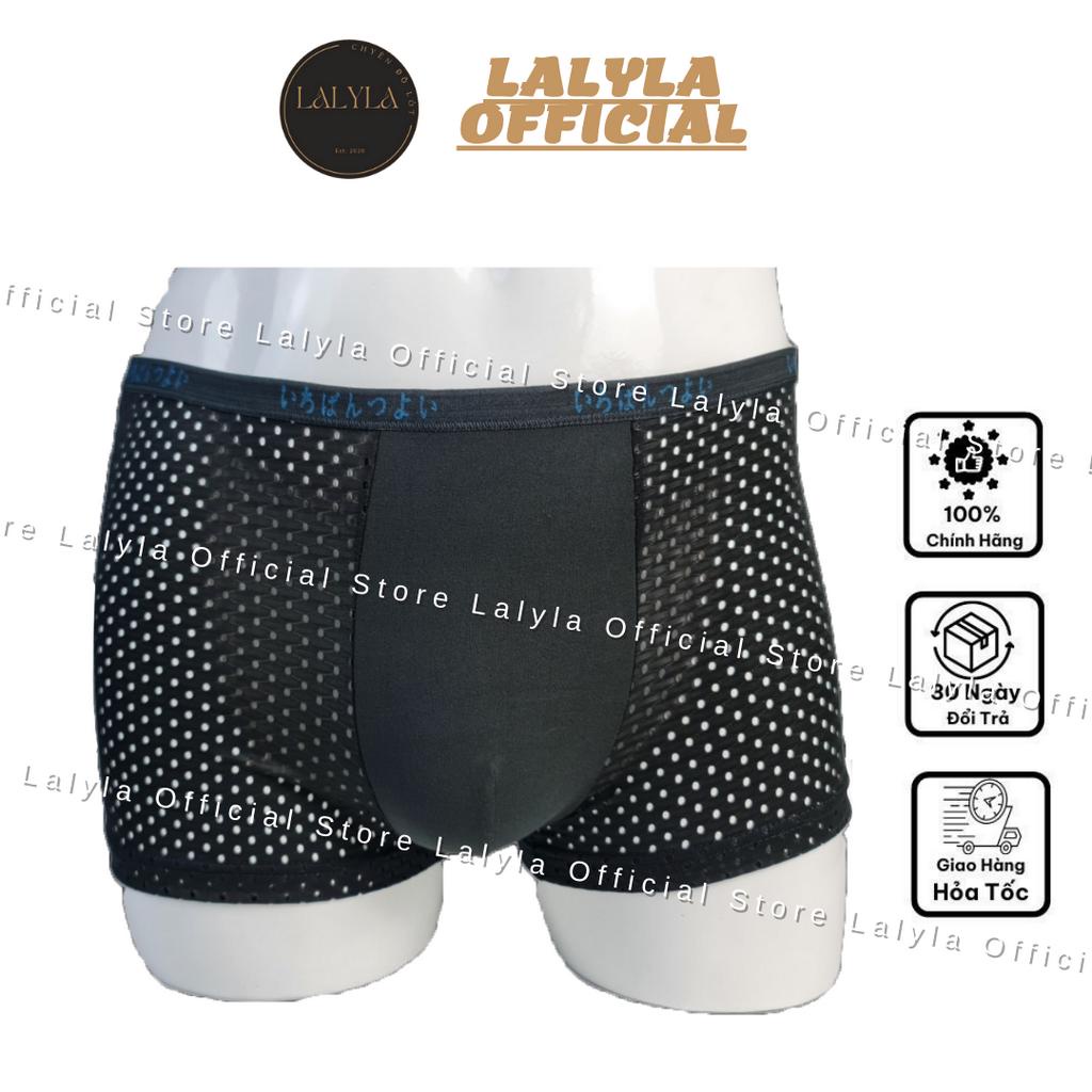 Combo 4 Quần Lót Nam cao cấp LALYLA quần chíp Thông Hơi, Quần Sịp đùi nam Boxer cao cấp Lưới Thoáng Khí Xuất Nhật LL33