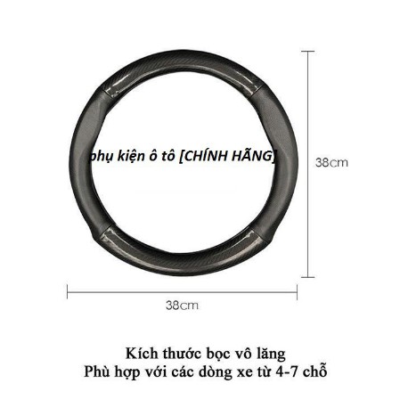 Bọc Vô Lăng Ô Tô Cacbon - Chống Trơn, Chống Trượt - Bọc Vô Lăng Các Hãng Logo Hãng Xe Hơi Cao Cấp