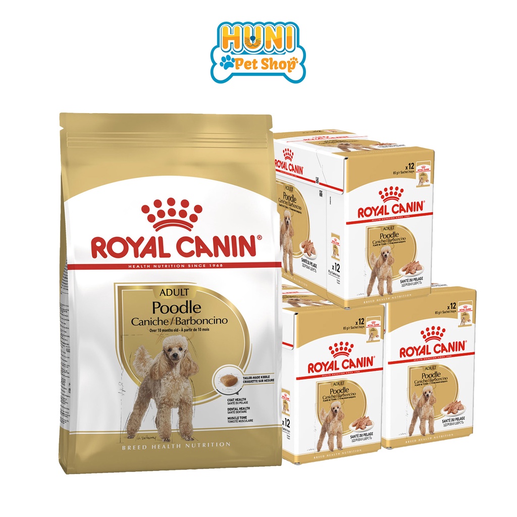 Hạt Royal Canin Poodle Adult thức ăn cho chó poodle trưởng thành - túi 500g, 1.5kg Huni Petshop