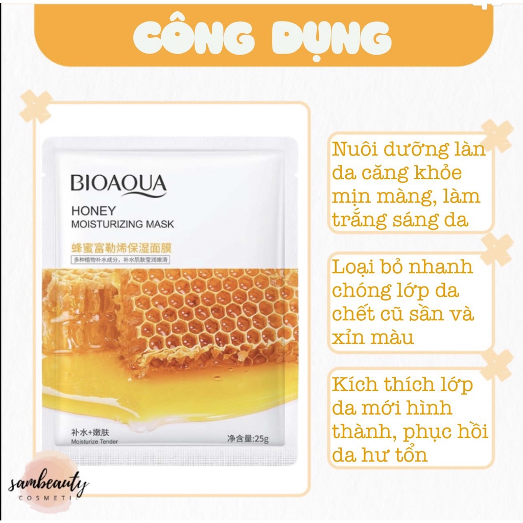 MẶT NẠ GIẤY CHIẾT XUẤT TỪ MẬT ONG DỊU NHẸ LÀNH TÍNH NUÔI DƯỠNG LÀN DA TỪ SÂU BÊN TRONG zuzu