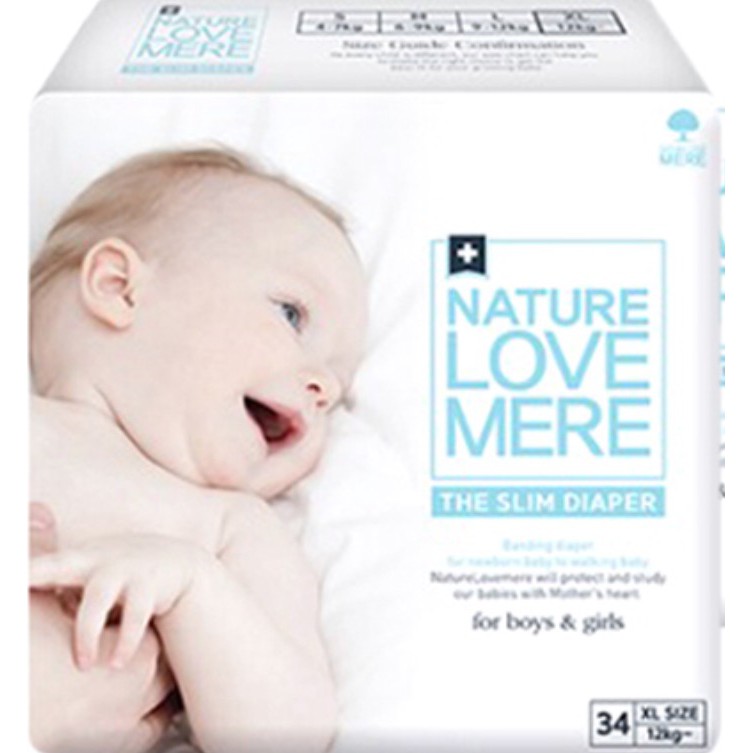 BỈM TÃ DÁN NATURE LOVE MERE HÀN QUỐC, Size: XL34 (13-18Kg).