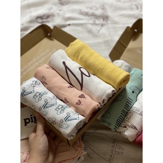 Set 5 khăn xô Organic- thân thiện với da bé