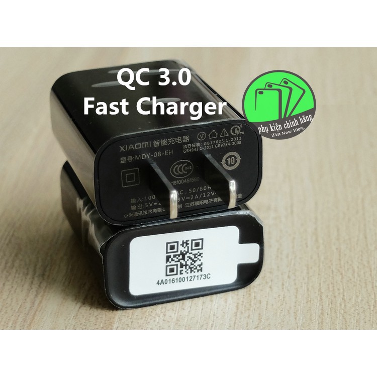 Củ sạc và Cáp sạc nhanh Xiaomi (Quick Charge 3.0) MDY-08-EH, MDY-08-EF Chính hãng-ĐÚNG CHẤT LƯỢNG-BH 12 Tháng.