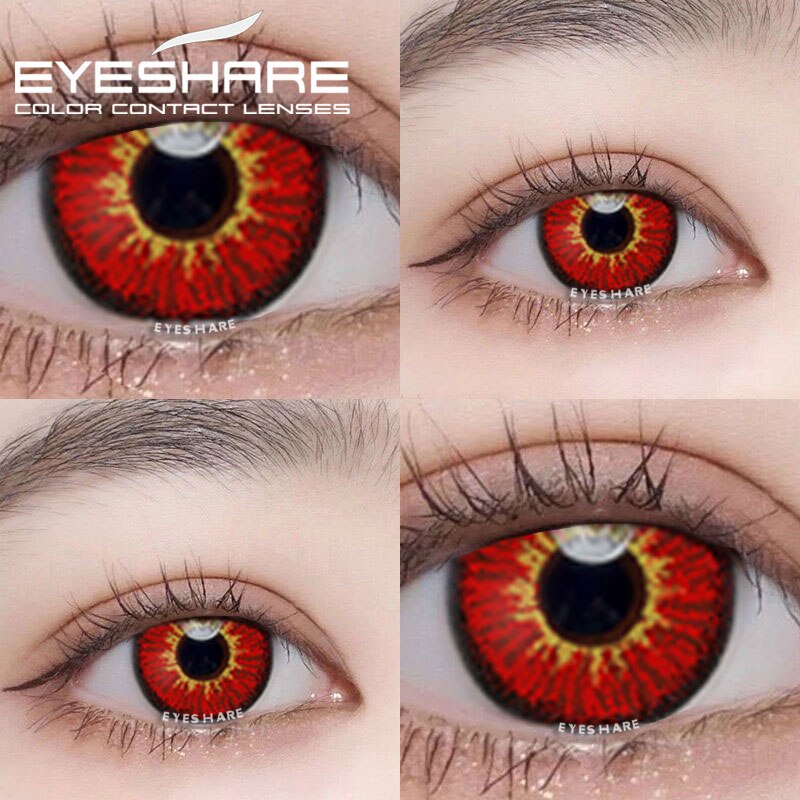 EYESHARE [Hàng mới về] Set 2 kính áp tròng hóa trang nhân vật anime 14.5mm hợp thời trang