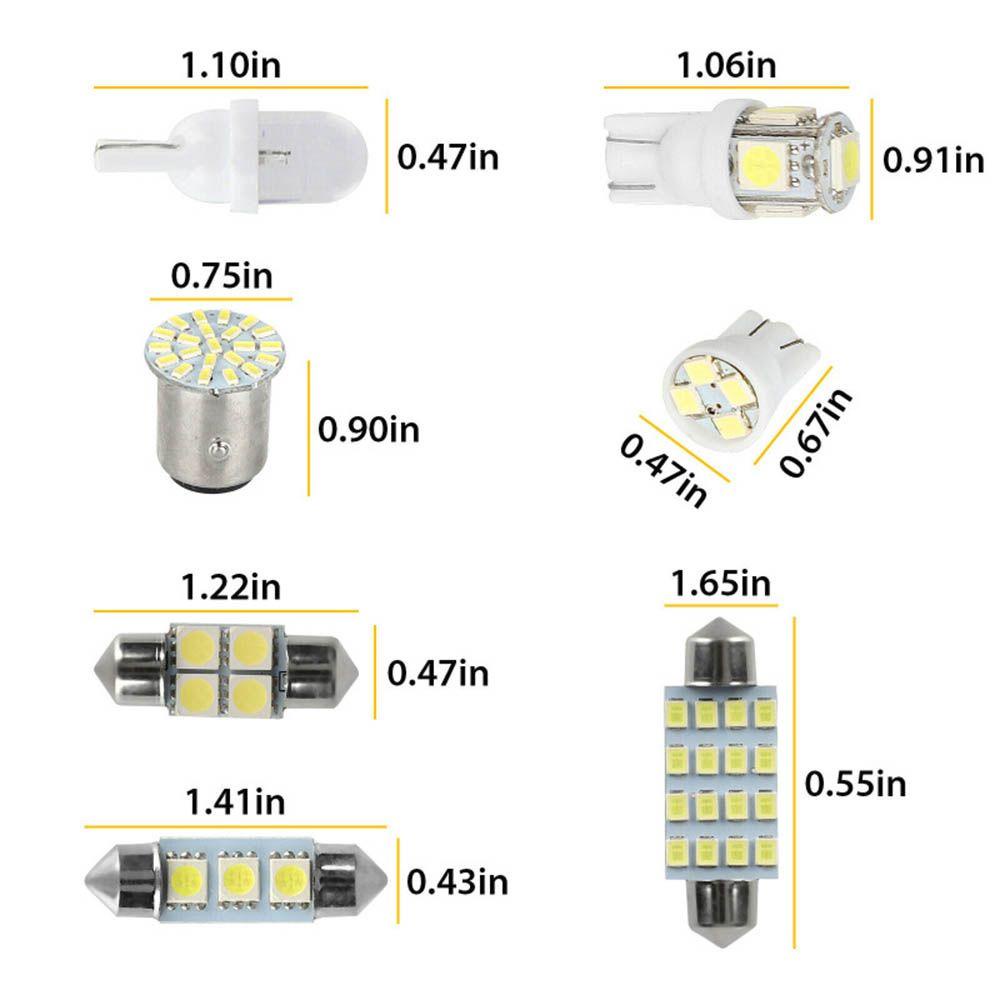 Set 28 Bóng Đèn LED SUENIN Trang Trí Nội Thất Xe Hơi
