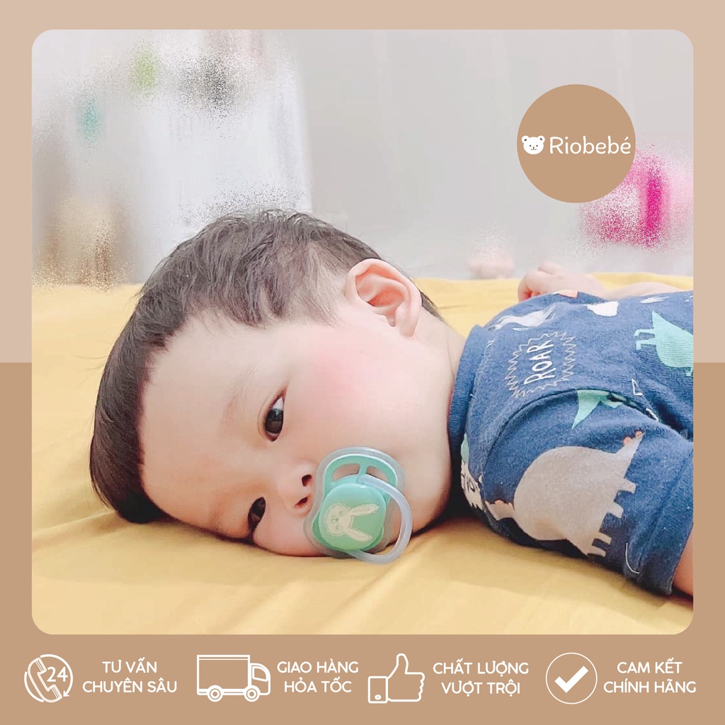 Núm Ti giả chỉnh nha Avent Ultra Soft/ Air vành ti mềm linh hoạt cho bé 0-6M &amp; 6-18M - 100% chính hãng (1 set 2 cái)