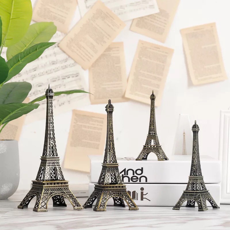 MÔ HÌNH THÁP EIFFEL BẰNG THÉP KHÔNG GỈ CAO CẤP kích thước 32cm, 38cm, 48cm