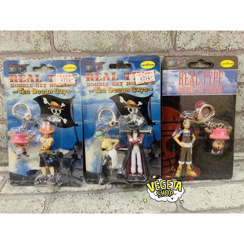 Mô hình One Piece - Móc chìa khóa One Piece - Real Type Double Key Holder - Chính hãng Bandai Banpresto tem vàng
