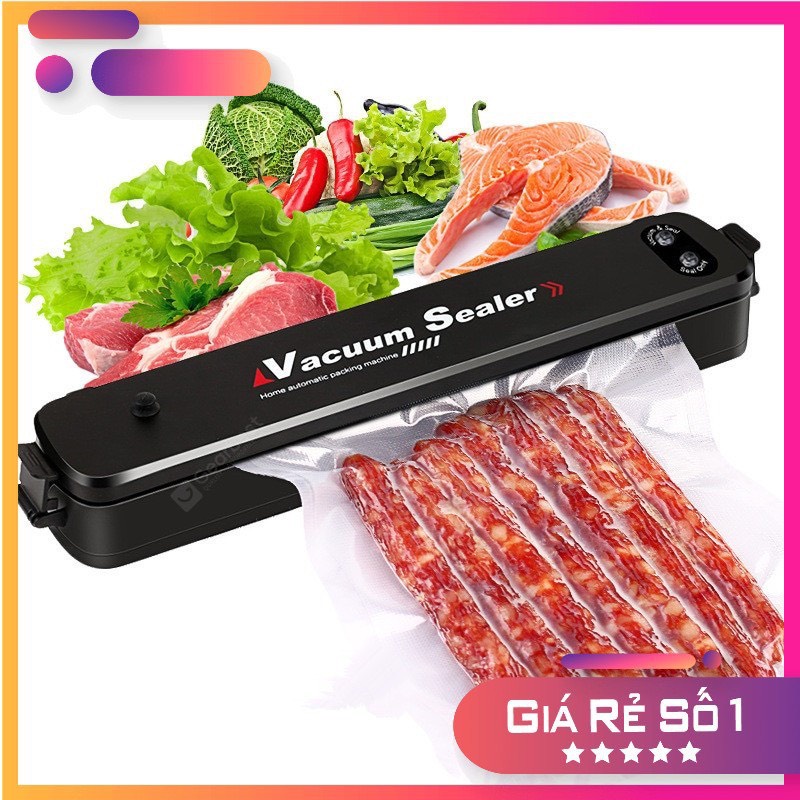 Máy hút chân không thực phẩm kiêm máy hàn miệng túi Vacuum Sealer tặng kèm túi bảo hành 3 tháng