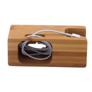 Dock sạc bằng tre cho Apple Watch iPhone