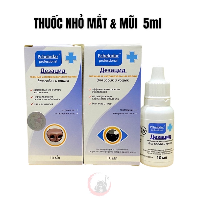 Nhỏ mắt, mũi cho thú cưng 10ml nhập Nga