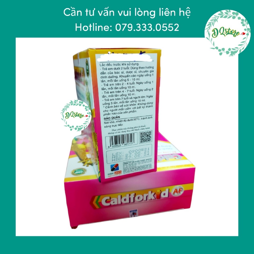 Caldforkid - bổ sung Canxi hữu cơ cho trẻ - hộp 20