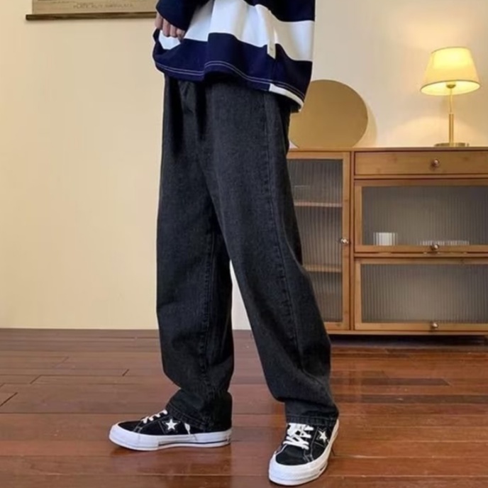 Quần jeans Dài nam vintage quần jean unisex cao cấp Thời Trang Dành quần jean ống rộng Cho Nam