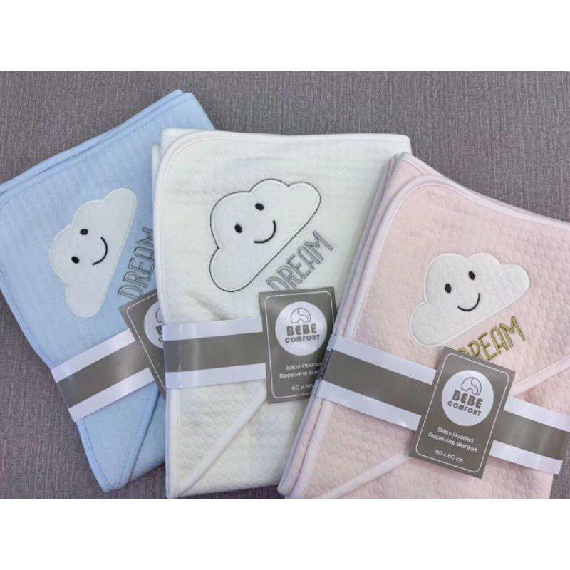 Chăn ủ choàng có mũ Bebe Comfort cho bé sơ sinh kích thước 80x80cm-namibaby