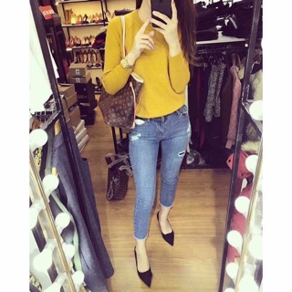 Áo len lông cừu cổ tròn