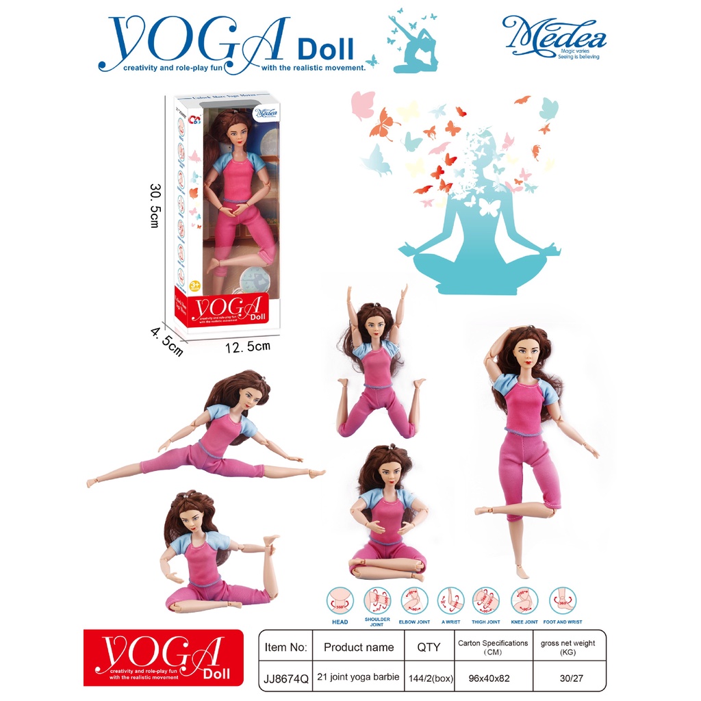 Búp Bê Tập yoga 30cm Kiểu Công Chúa Dễ Thương Cho Bé