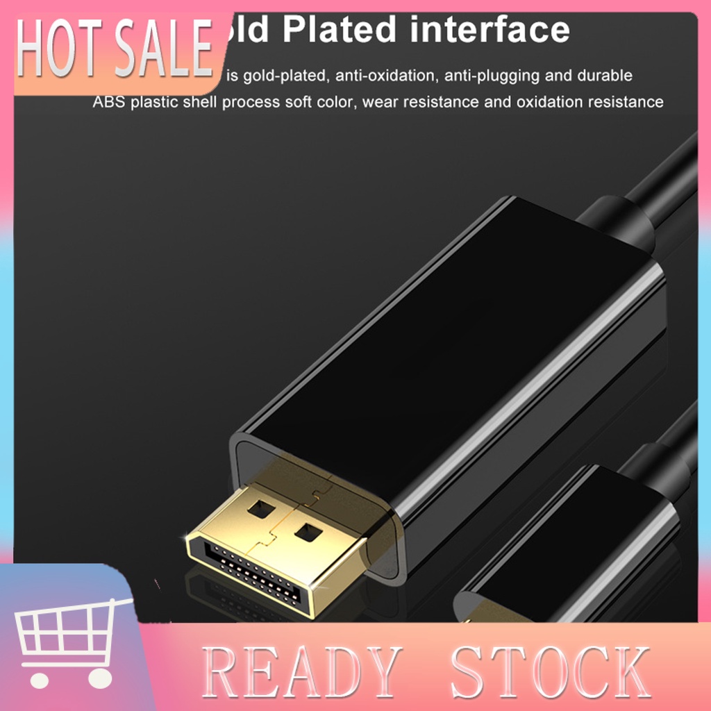 Dây Cáp Chuyển Đổi Type-C Sang Dp Dài 1.8m Có Thể Tái Sử Dụng Cho Máy Tính / Xe Hơi