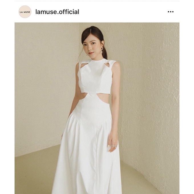 PASS / thanh lý Váy Luna dress của La Muse trắng sz M
