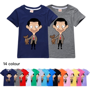 Áo Thun 100% Cotton Họa Tiết Hoạt Hình Mr Bean Dành Cho Bé Trai Và Bé Gái