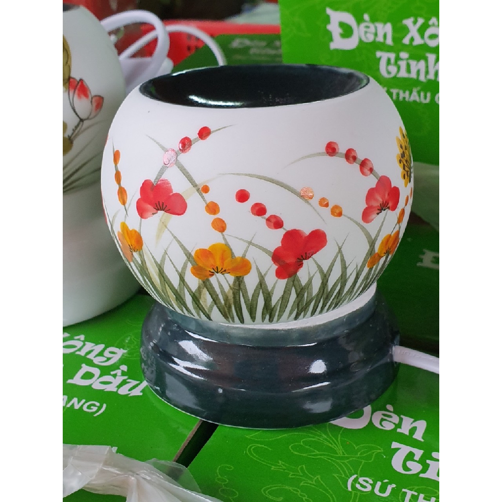Đèn xông tinh dầu MẪU MỚI MNB tặng 1 chai tinh dầu Eco oil 5ml