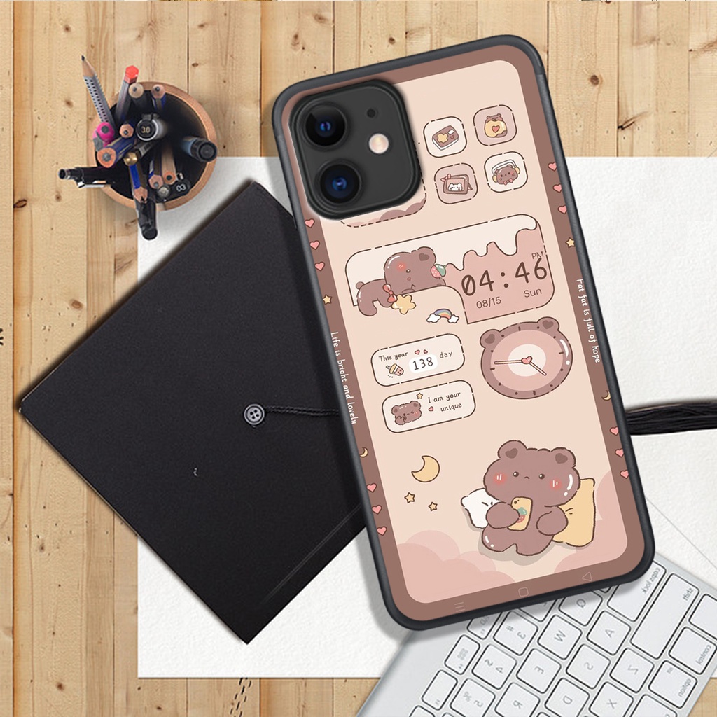 Ốp Lưng IPHONE 11 - 11 PRO - 11 PROMAX , In Hình Gấu Cute, màu sắc bắt mắt.