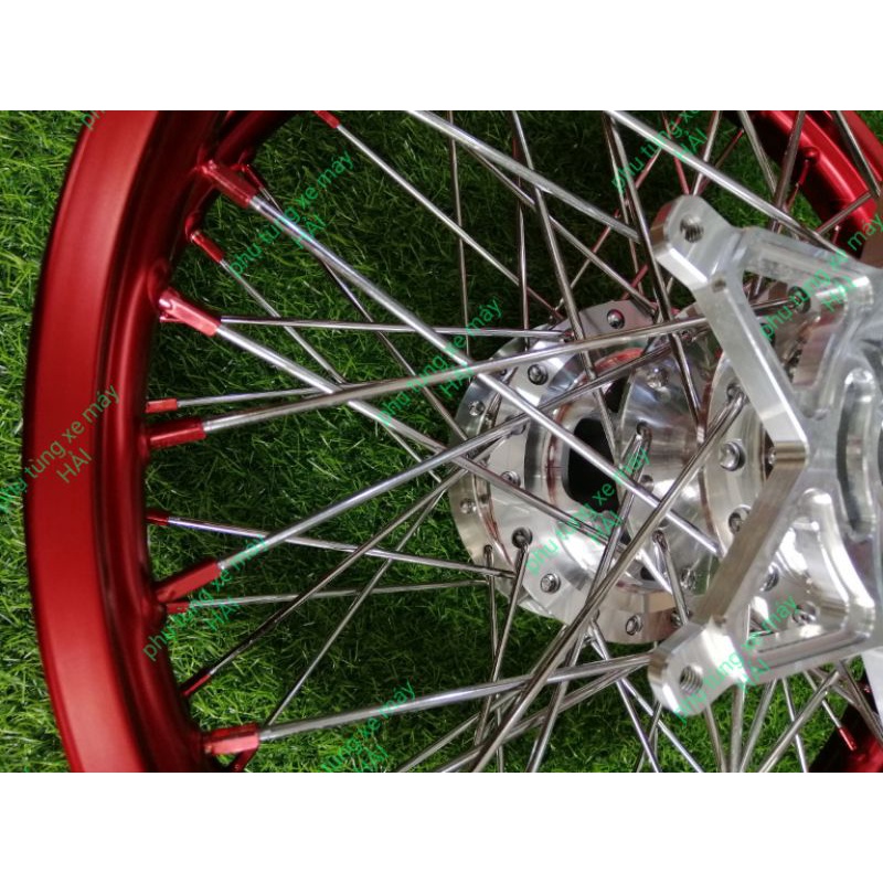 Bánh căm dành cho các dòng Honda sonic 150 đùm mạ crom căm mạ crom chân đỏ niềng nhôm đỏ lắp như zin không cần chế msp