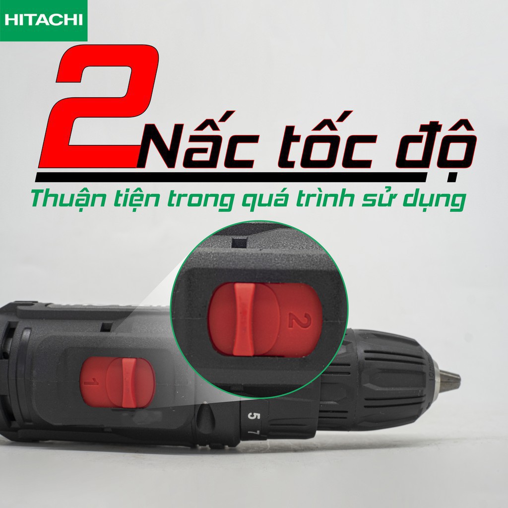 [CHÍNH HÃNG] Máy khoan pin Hitachi 12v - 2 Pin [CAM KẾT CHÍNH HÃNG]