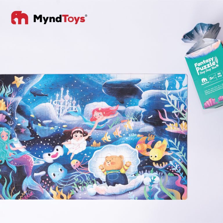 Đồ Chơi Xếp Hình Myndtoys Fantasy Puzzle - Nàng Tiên Cá Deep Deep Blue Dành Cho Bé Gái Trên 4 Tuổi