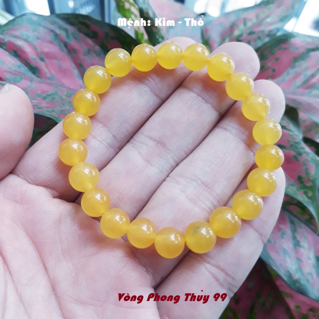 Vòng tay Phong thủy đá Mã Não Vàng mệnh Kim, Mệnh Thổ