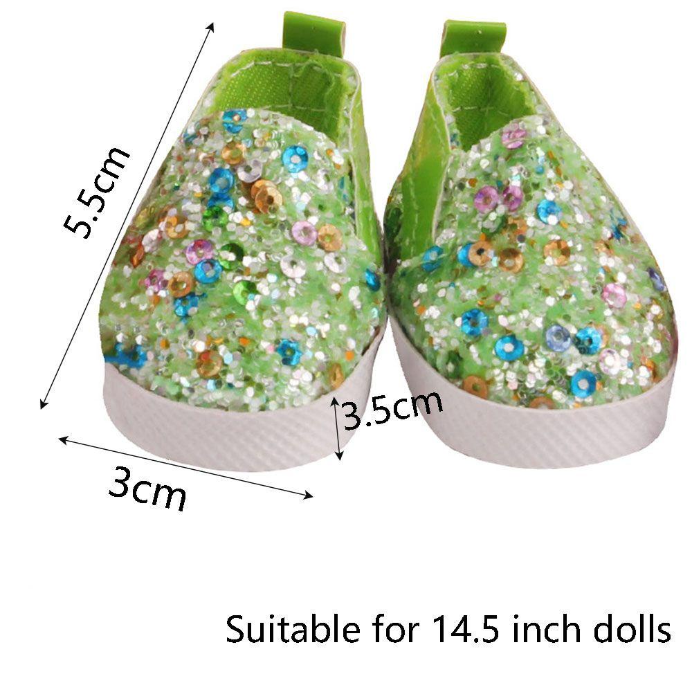 BEBETTERM 1 Đôi Giày Búp Bê Đính Kim Sa Lấp Lánh Kích Thước 14.5 Inch Dành Cho Bé