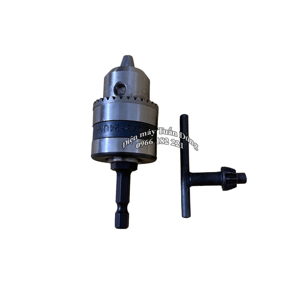 Nối lục giác 6.35 chuyển sang đầu khoan 10mm Sắt