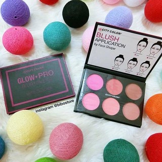 Bảng Má Hồng 6 Ô City Color Glow Pro Blush Palette Matte Collection