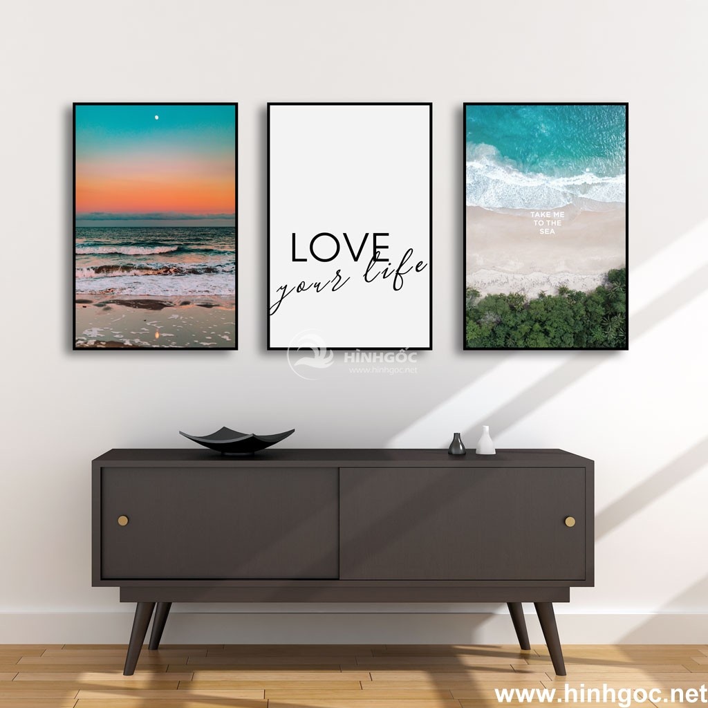 Tranh treo tường 3 Bức Phong Cách Bắc âu Hiện Đại trang trí decor phòng khách nghệ thuật phòng ngủ số hóa H14