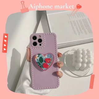 Ốp Lưng Silicone Họa Tiết Hoa Phong Cách Hàn Quốc Cho Iphone11 / 12 / X 8 / X 11pro Max